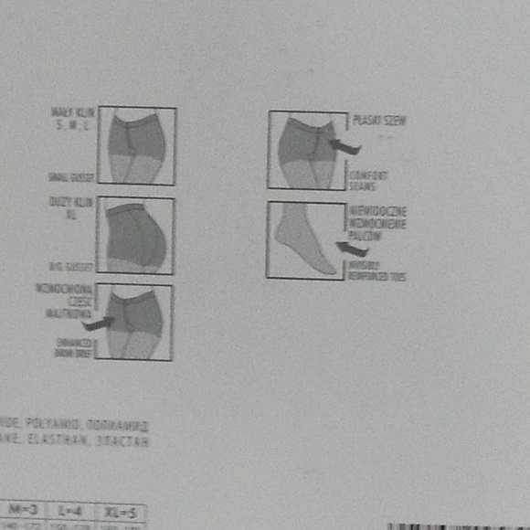 NWT Marilyn Black Reinforced Panty  40 Den Sz  3-M - Picture 4 of 7